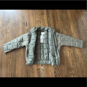 Thread & supply olive green quilted jacked